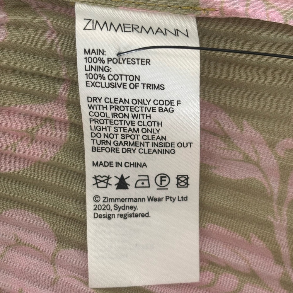 NWOT Zimmermann Lovestruck Pleated Ruffle Maxi Gown - Picture 7 of 8